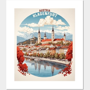 Klagenfurt Austria Vintage Travel Retro Tourism Posters and Art